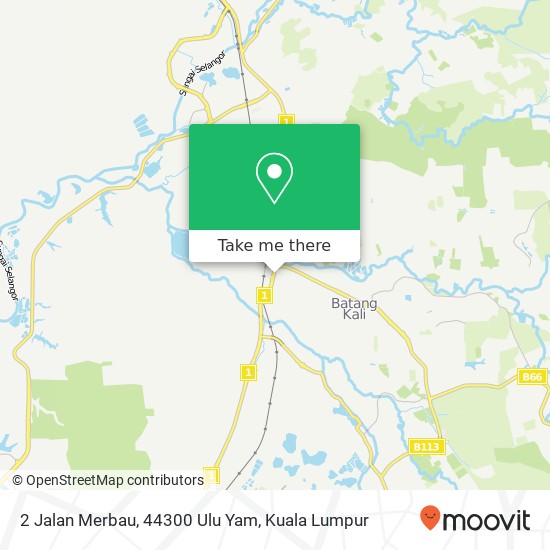 Peta 2 Jalan Merbau, 44300 Ulu Yam