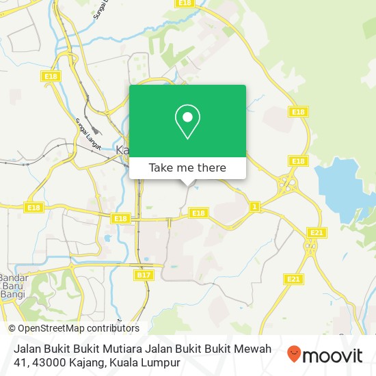 Jalan Bukit Bukit Mutiara Jalan Bukit Bukit Mewah 41, 43000 Kajang map