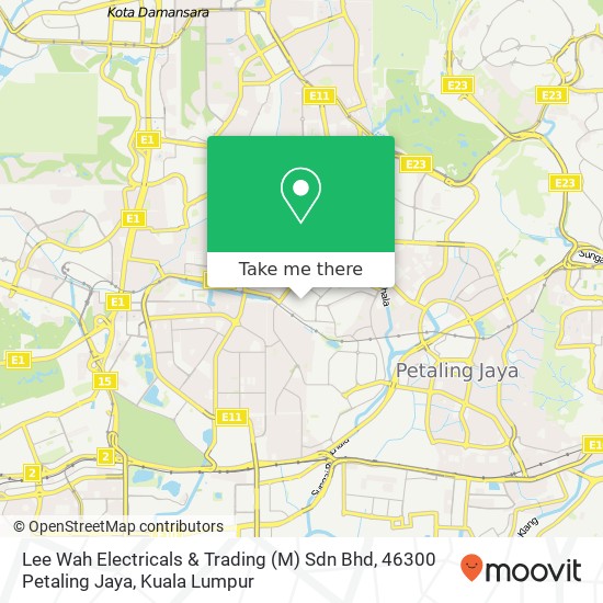 Peta Lee Wah Electricals & Trading (M) Sdn Bhd, 46300 Petaling Jaya
