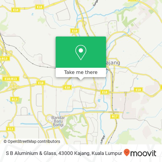 S B Aluminium & Glass, 43000 Kajang map