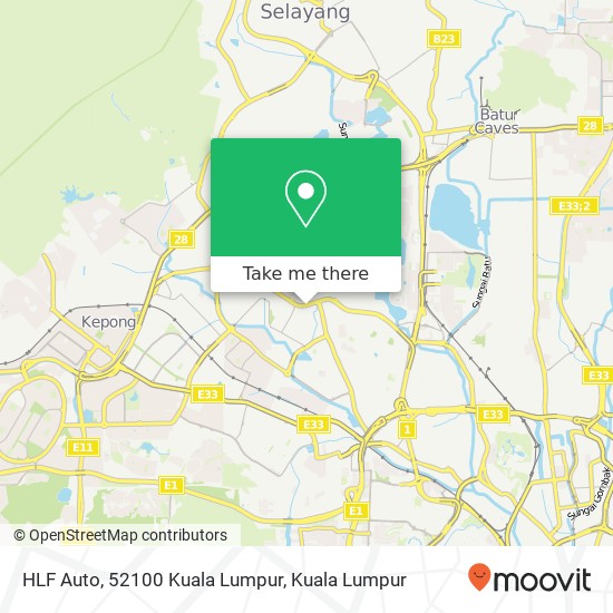 Peta HLF Auto, 52100 Kuala Lumpur