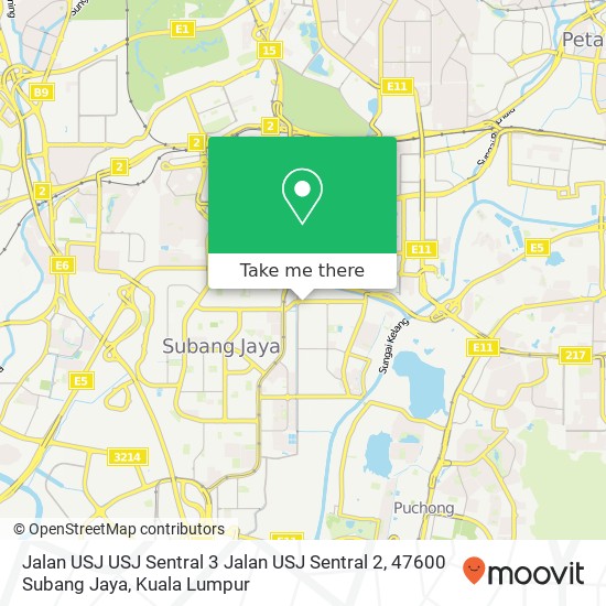 Jalan USJ USJ Sentral 3 Jalan USJ Sentral 2, 47600 Subang Jaya map