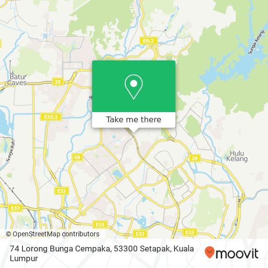 74 Lorong Bunga Cempaka, 53300 Setapak map