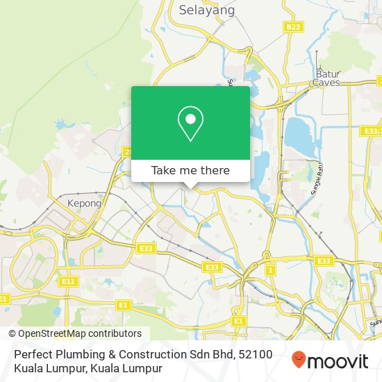 Perfect Plumbing & Construction Sdn Bhd, 52100 Kuala Lumpur map