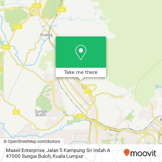 Peta Maaxii Enterprise, Jalan 5 Kampung Sri Indah A 47000 Sungai Buloh