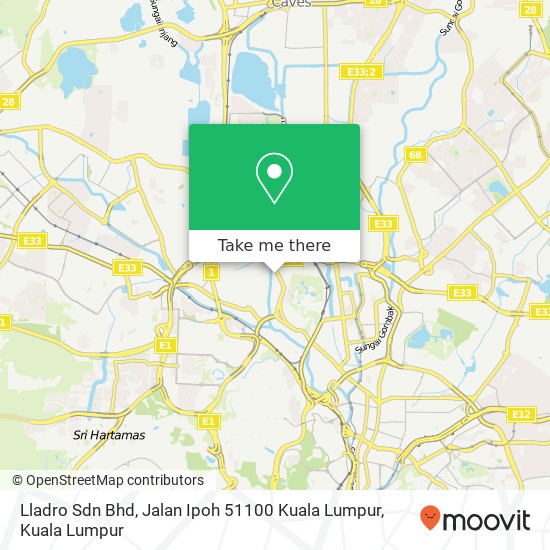 Lladro Sdn Bhd, Jalan Ipoh 51100 Kuala Lumpur map