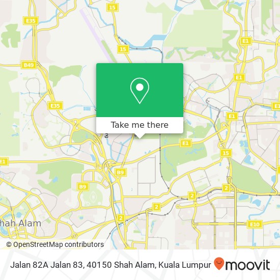 Peta Jalan 82A Jalan 83, 40150 Shah Alam