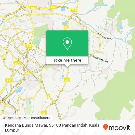 Kencana Bunga Mawar, 55100 Pandan Indah map