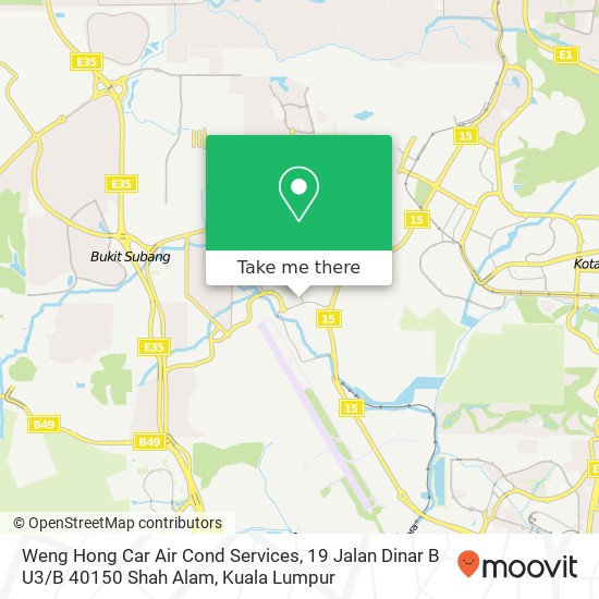 Weng Hong Car Air Cond Services, 19 Jalan Dinar B U3 / B 40150 Shah Alam map