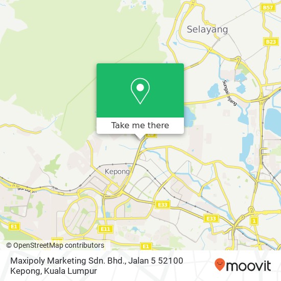Maxipoly Marketing Sdn. Bhd., Jalan 5 52100 Kepong map