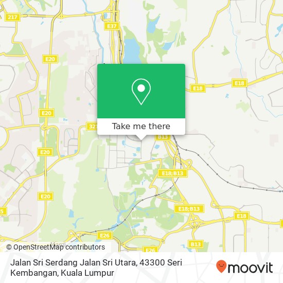 Peta Jalan Sri Serdang Jalan Sri Utara, 43300 Seri Kembangan