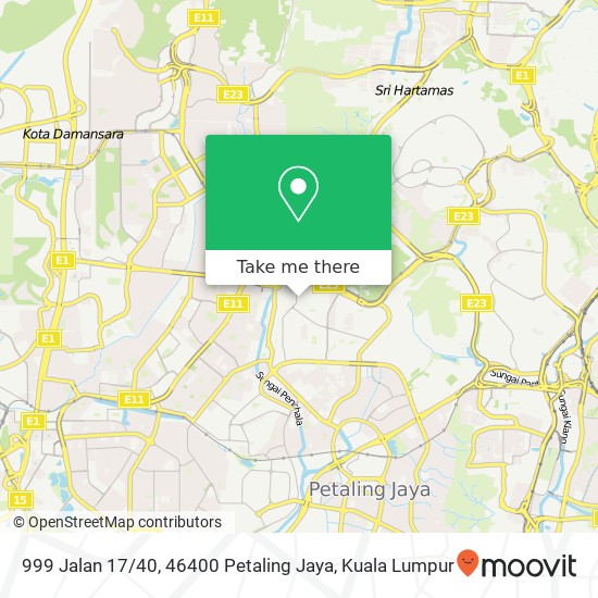 999 Jalan 17 / 40, 46400 Petaling Jaya map