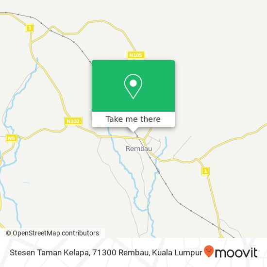 Stesen Taman Kelapa, 71300 Rembau map