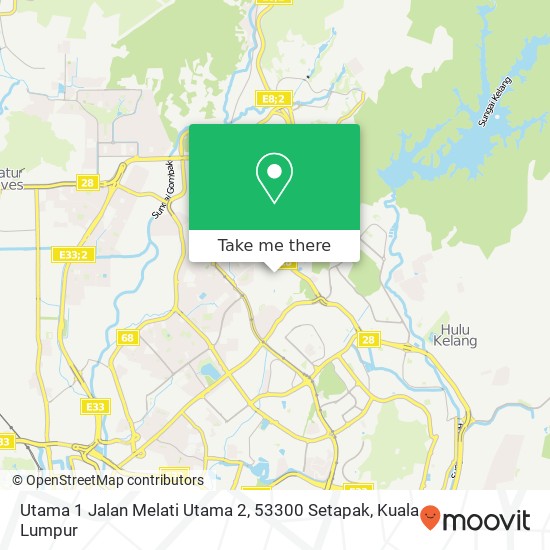 Utama 1 Jalan Melati Utama 2, 53300 Setapak map