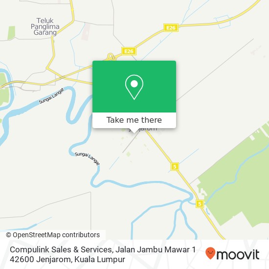 Peta Compulink Sales & Services, Jalan Jambu Mawar 1 42600 Jenjarom
