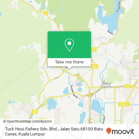 Peta Tuck Hooi Fishery Sdn. Bhd., Jalan Satu 68100 Batu Caves