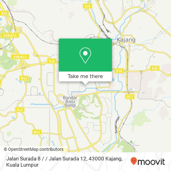 Peta Jalan Surada 8 / / Jalan Surada 12, 43000 Kajang