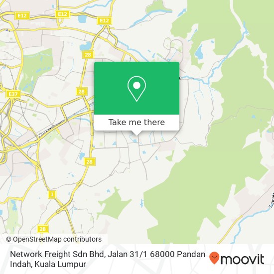 Network Freight Sdn Bhd, Jalan 31 / 1 68000 Pandan Indah map