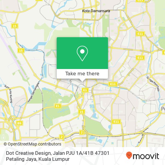 Dot Creative Design, Jalan PJU 1A / 41B 47301 Petaling Jaya map