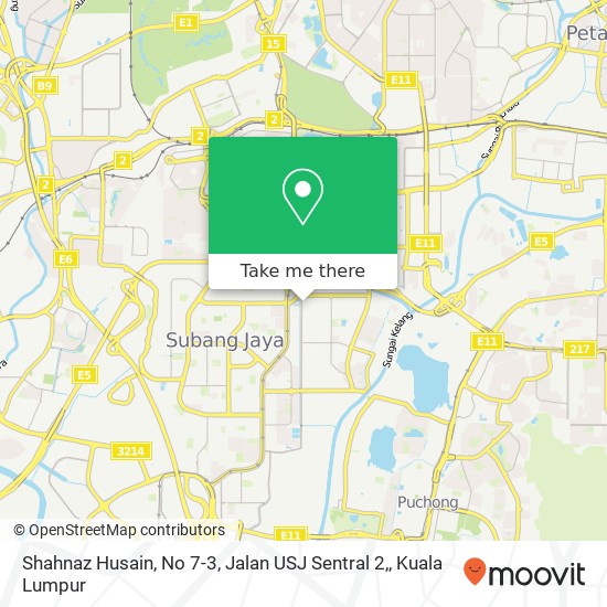 Shahnaz Husain, No 7-3, Jalan USJ Sentral 2, map