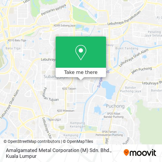 Amalgamated Metal Corporation (M) Sdn. Bhd. map