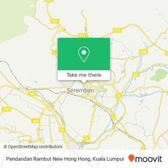 Pendandan Rambut New Hong Hong map