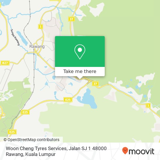 Woon Cheng Tyres Services, Jalan SJ 1 48000 Rawang map