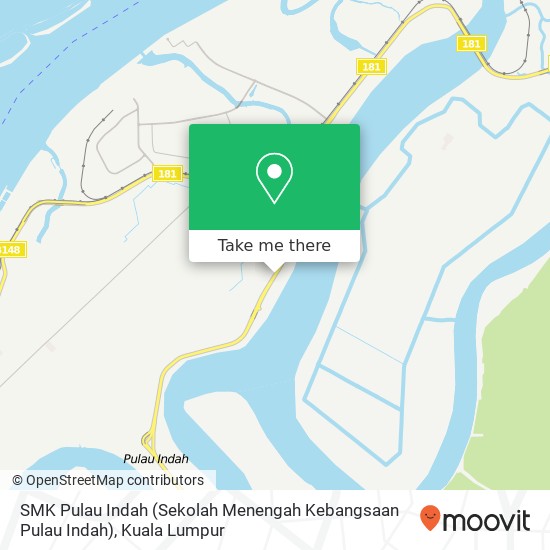 Peta SMK Pulau Indah (Sekolah Menengah Kebangsaan Pulau Indah), Persiaran Pulau Lumut 42920 Klang