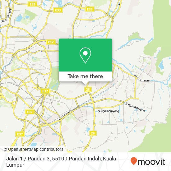 Peta Jalan 1 / Pandan 3, 55100 Pandan Indah