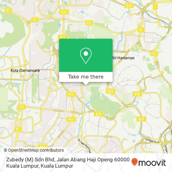 Zubedy (M) Sdn Bhd, Jalan Abang Haji Openg 60000 Kuala Lumpur map