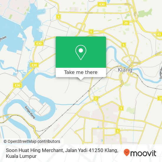 Soon Huat Hing Merchant, Jalan Yadi 41250 Klang map