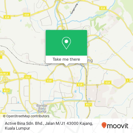 Active Bina Sdn. Bhd., Jalan M / J1 43000 Kajang map