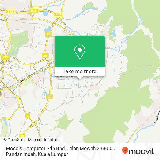 Moccis Computer Sdn Bhd, Jalan Mewah 2 68000 Pandan Indah map