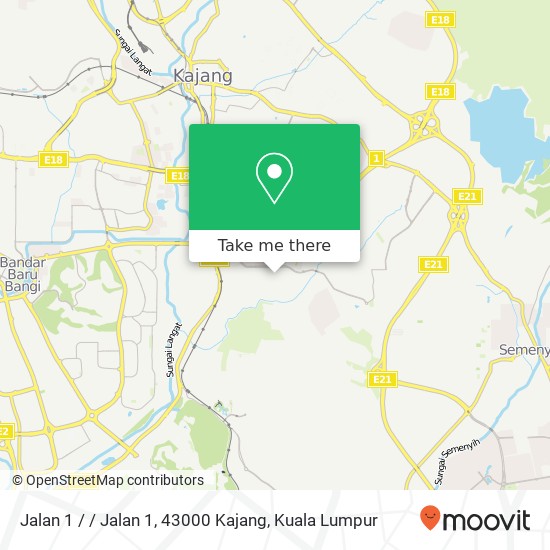 Jalan 1 / / Jalan 1, 43000 Kajang map