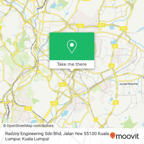 Radzny Engineering Sdn Bhd, Jalan Yew 55100 Kuala Lumpur map