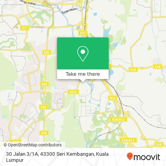 Peta 30 Jalan 3 / 1A, 43300 Seri Kembangan