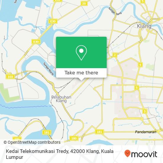 Peta Kedai Telekomunikasi Tredy, 42000 Klang