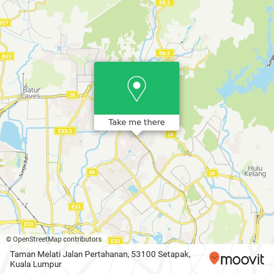 Peta Taman Melati Jalan Pertahanan, 53100 Setapak