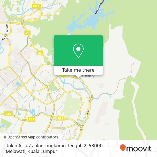 Jalan AU / / Jalan Lingkaran Tengah 2, 68000 Melawati map