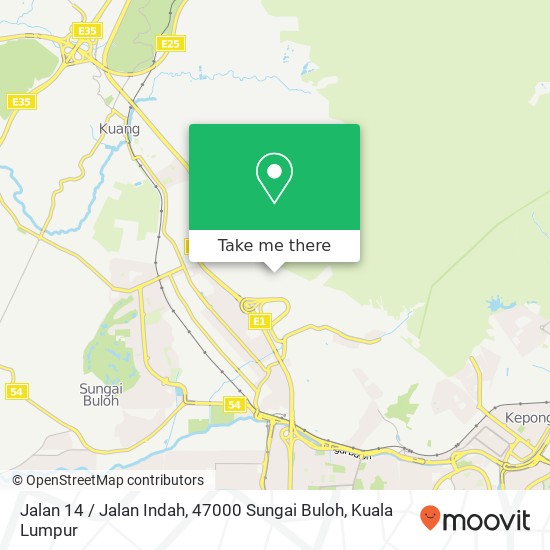 Peta Jalan 14 / Jalan Indah, 47000 Sungai Buloh