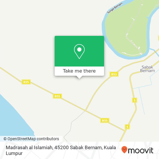 Peta Madrasah al Islamiah, 45200 Sabak Bernam