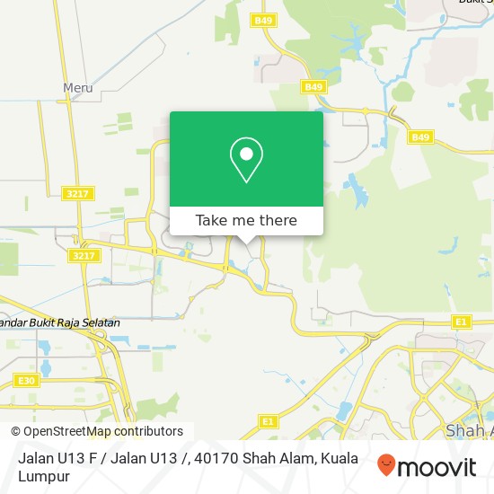 Jalan U13 F / Jalan U13 /, 40170 Shah Alam map