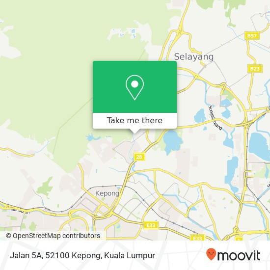 Peta Jalan 5A, 52100 Kepong