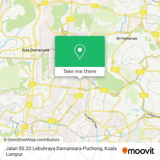 Jalan SS 20 Lebuhraya Damansara-Puchong map