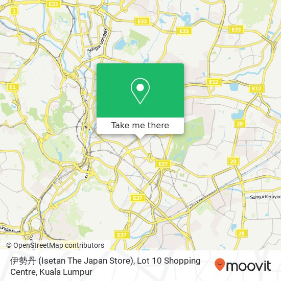 Peta 伊勢丹 (Isetan The Japan Store), Lot 10 Shopping Centre