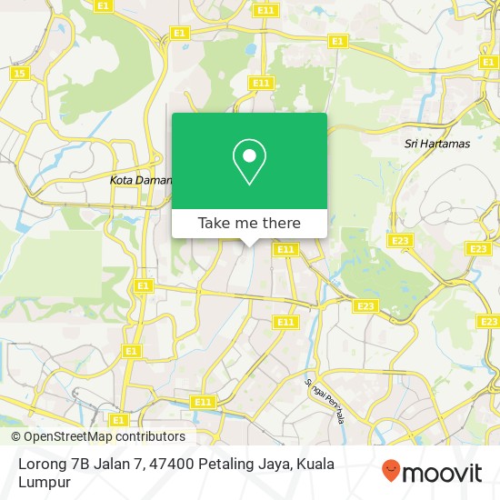 Peta Lorong 7B Jalan 7, 47400 Petaling Jaya