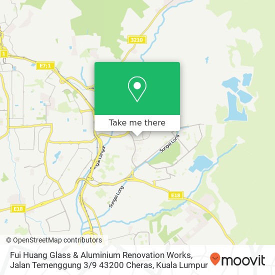 Fui Huang Glass & Aluminium Renovation Works, Jalan Temenggung 3 / 9 43200 Cheras map