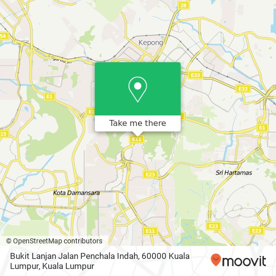 Bukit Lanjan Jalan Penchala Indah, 60000 Kuala Lumpur map