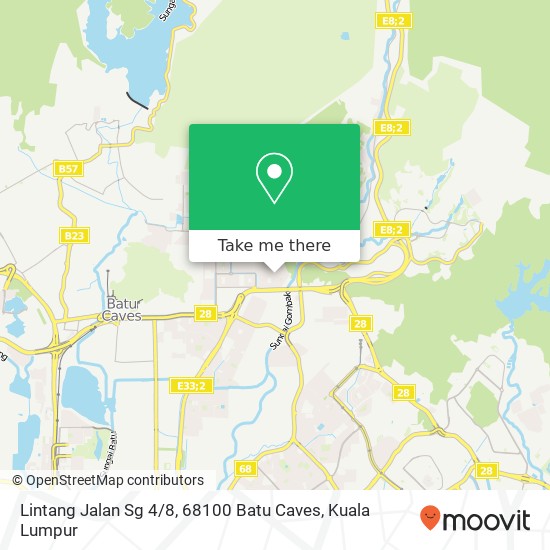 Peta Lintang Jalan Sg 4 / 8, 68100 Batu Caves