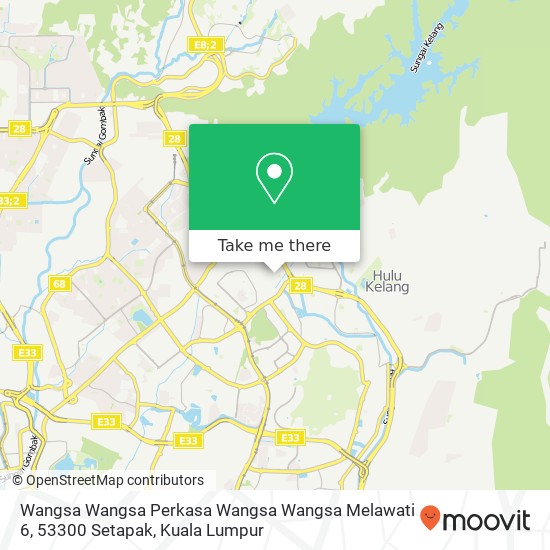 Peta Wangsa Wangsa Perkasa Wangsa Wangsa Melawati 6, 53300 Setapak